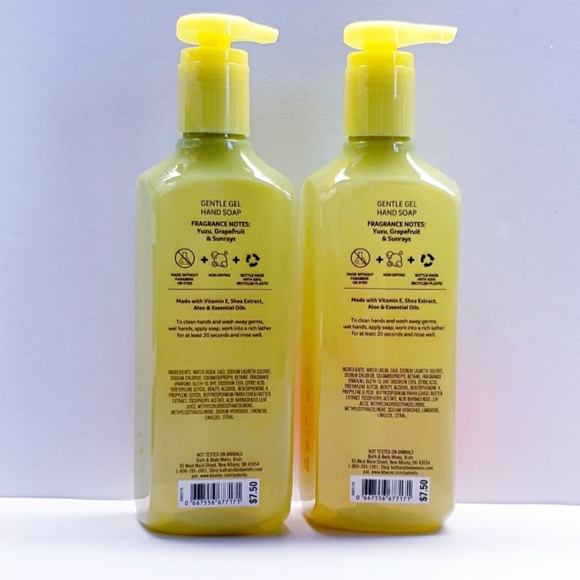 Bath & Body Works SUNSHINE & LEMONS Gentle Gel Hand Soap, 8 fl oz (2 pack) - Picture 2 of 3